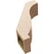 Ekena Millwork 5-inch W x 12-inch D x 16-inch H Baker Rough Cedar Woodgrain TimberThane Knee Brace, Primed BRCUR05X12X16BKRRCPR - alternate 3